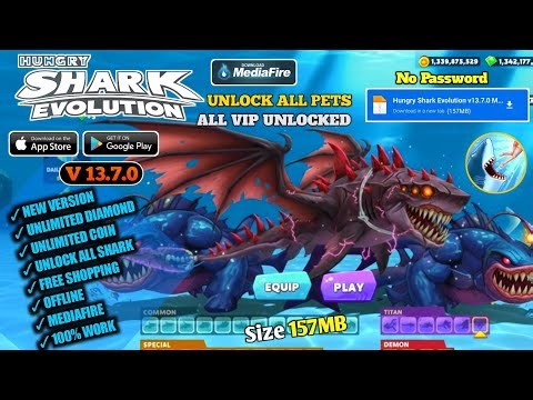 Hungry Shark Evolution Mod Apk 13.7.0 Terbaru Version 2026 - Unlimited Money & Unlock All