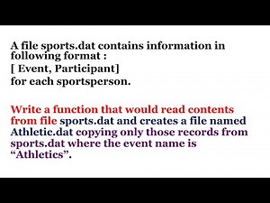 COPY RECORDS FROM ONE BINAAY FILE TO ANOTHER BASED ON CONDITION | FILE HANDLING | CBSE CLASS XII CS