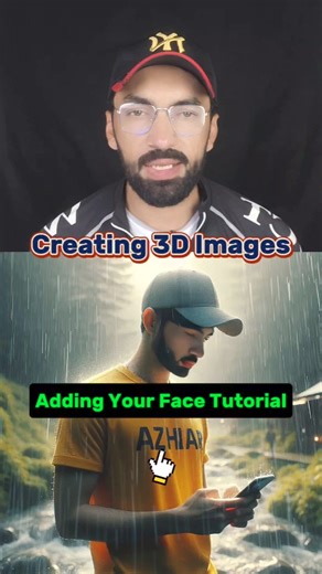 10K views · 477 reactions | Creating 3D Images: Adding Your Face Tutorial #image #3d #trendingreels #azharaz836 #learnonfacebook #fbreels #TechTrends #Ramadan | Azharaz836 | Facebook