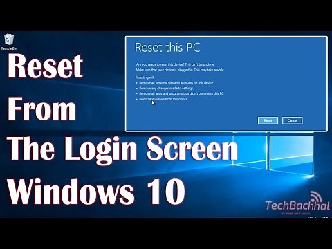 Reset Windows 10 From The Login Screen - How To