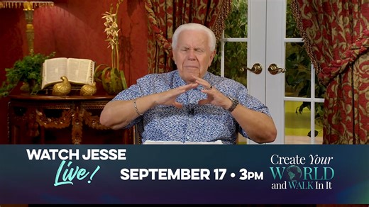 7.6K views · 287 reactions | Join Jesse LIVE on Wednesday, September 17th at 3pm CT. Watch and be blessed as Jesse teaches God’s Word and explains how YOU can Create Your World and Walk In It! | Jesse Duplantis Ministries | Facebook