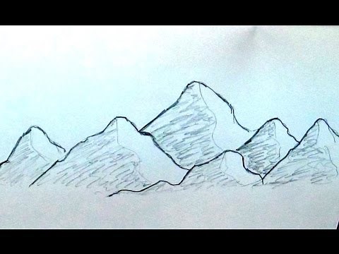 How To Sketch Mountain Range / Very Easy and Quick Tutorial For Beginners