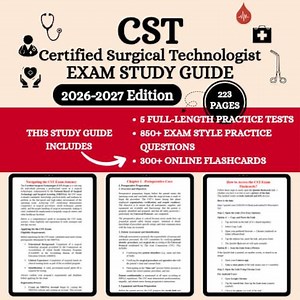 CST Exam 2026 | Surgical Tech Study Guide | Surgical Tech Guide | Surgical Tech Pdf | CST Book | Surgical Tech Study Material | CST Guide - Etsy
