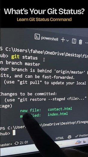 Learn Git status command in Git
