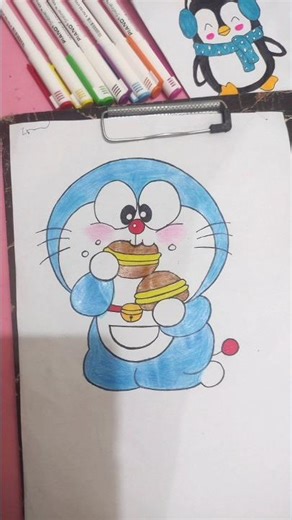 How To Draw Doraemon Drawing 💙✨ Cute & Easy Drawing for beginners #diy #art #easy #tutorial #shorts