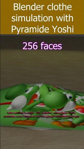 Blender cloth simulation with Pyramide Yoshi #clothsimulation #3danimation #3dart #yoshi