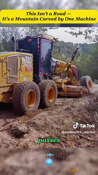 When a CAT Grader Turns a Logging Trail Into a Highway. #HeavyEquipment #RoadBuilding #CATGrader #MontanaLife #ForestryWork #ConstructionTikTok #Earthmoving #TrailRebuild #usa #fyp