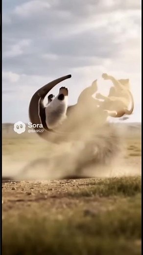 Anteater’s Spinning Kick vs The Lion アリクイのスピンキック vs ライオン