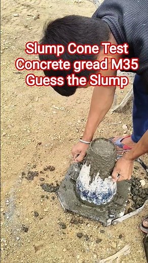 Slump Cone Test Workability test step by step Concrete gread M35