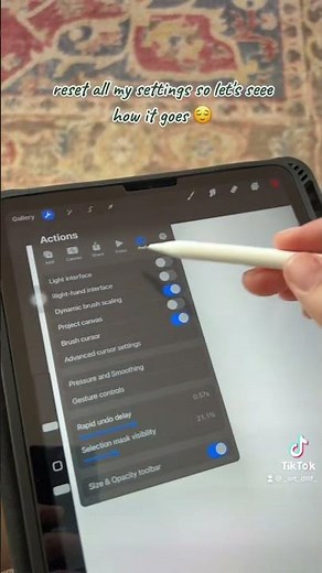 reset all my procreate pen settings!