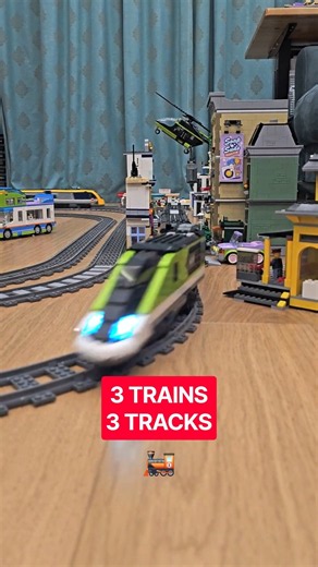 3 LEGO Trains, One epic city view