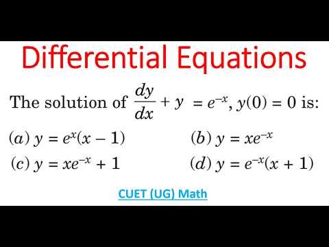 Solving Differential Equation: dy/dx + y = e^(-x)