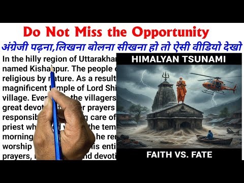 Do Not Miss the Opportunity||English Reading||English Story || English padhna sikhe?