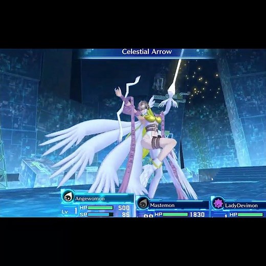 Showcase Digimon and Skill Mastemon - Angewomon - LadyDevimon - Digimon Story: Cyber Sleuth