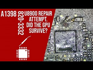 U8900 repair attempt on a 2012 MacBook Pro resulting in no video. Can it be saved?