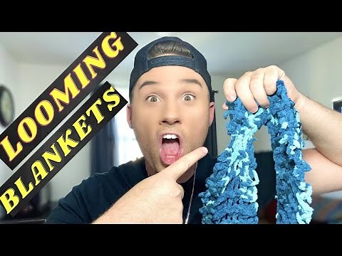 HOW TO LOOM A FULL SIZE ADULT BLANKET BY ATTACHING MULTIPLE 36 PEG LOOM PROJECTS TOGETHER// TUTORIAL