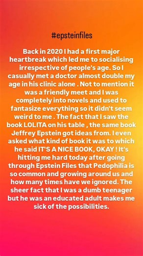 Sanjeevani on Instagram: "Pedophilia is so fucking common ! Jeffrey Epstein, Epstein files, Epstein island, pedophilia"