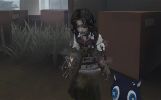 第五人格木偶师深渊紫义体再构 局内对战展示，特效不错，木偶师的脸部建模颜值很高，就是路易不太好看