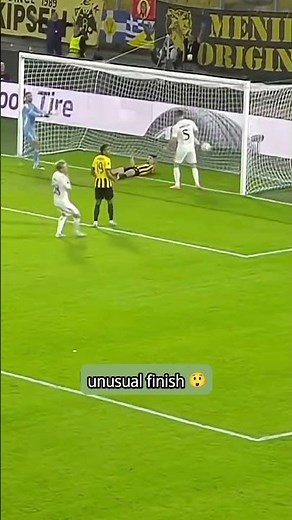 unusual finish|Best football goals 😁 #shorts #football #goals