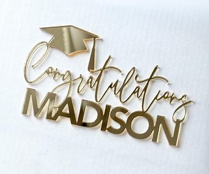 Graduation Cap Cake Topper, 2025 Grad Personalized Congrats Cake Topper, Class of 2025, Graduation Party Decor - Etsy