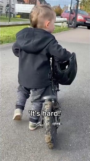 It's hard learning to ride... 😓