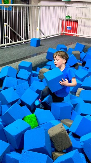 Lost in the Foam Pit! 😄💙