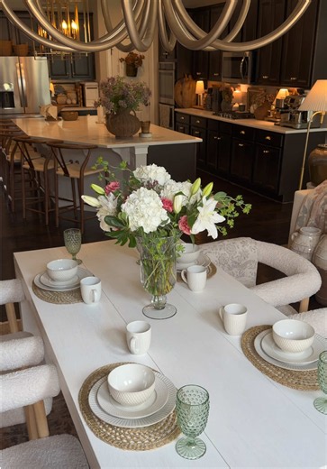 Entertaining season is right around the corner, and my dining room is officially hosting-ready! ☕✨​ ​ Partnered with @The Home Depot to give this space a warm, layered fall upgrade with rich stoneware, green hobnail goblets, and an espresso console styled as a dedicated mocktail hub. 🪵🍂​ ​ 🔥 Fall Decor Days is happening Sept 17–23! Save up to 50% OFF select furniture, decor and more on homedepot.com.​ ​ Tap the link in my bio to shop my setup! 🛒✨​ #FallDecorDays #HomeDepotPartner #HomeDepotD