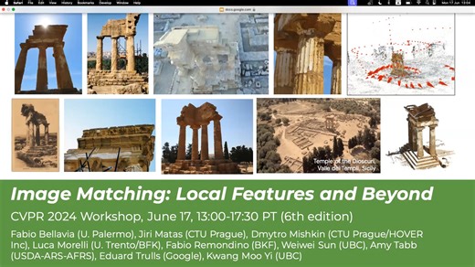 CVPR 2024 Workshop: Image Matching - Local Features & Beyond 图像匹配研讨会