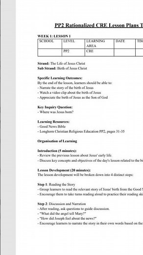 Pp2 lesson plans for all learning areas #learningisfun