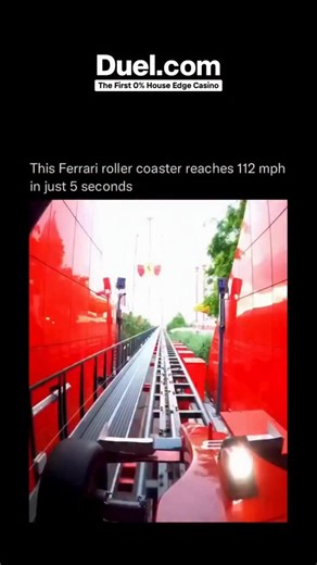 How Things Look on Instagram: "The Ferrari-themed roller coaster has redefined thrill rides with its incredible acceleration. It can reach a top speed of 112 miles per hour in just five seconds, delivering an intense burst of adrenaline for riders. The coaster combines cutting-edge engineering with Ferrari’s signature design elements, making it not only a high-speed attraction but also a visually stunning experience. Riders are strapped in securely, allowing them to experience the full force of 
