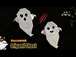 Origami Ghost, How to Make Origami Halloween Ghost, Halloween Ghost Origami Paper