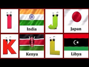 Countries Names ABC Song for Kids - Alphabet Letters for Kids - Nursery Rhymes for Kids