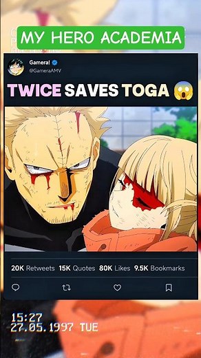 TWICE SAVES TOGA 😱☠️ | #myheroacademia #edit #mha #amv #anime