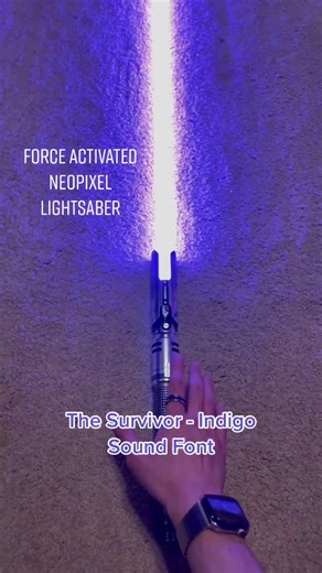 Custom Indigo Lightsaber with Neopixel Technology