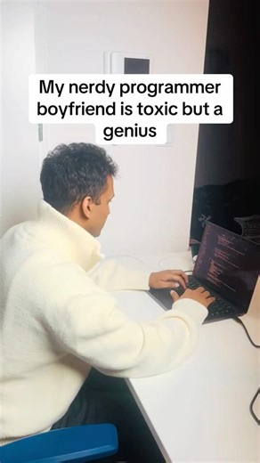 My nerdy programmer boyfriend is toxic but a genius 🥺❤️