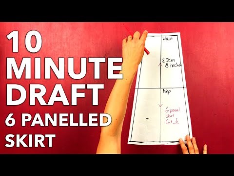 Draft a super quick 6 panel skirt - no pattern needed