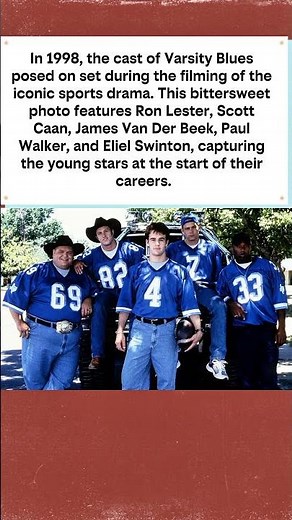 The Cast of Varsity Blues on Set (1998) 🏈