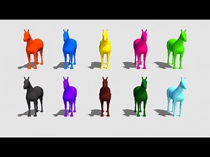 Learn Colours With Colors Changing Horses | 3D Horse Colors for Kids, Babies, Toddlers