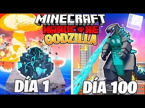 SOBREVIVÍ 100 DÍAS como un GODZILLA en MINECRAFT HARDCORE!