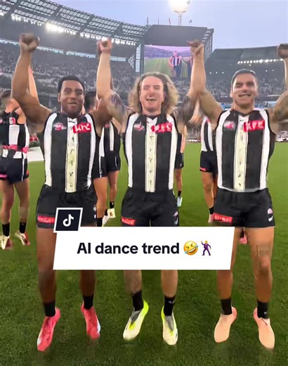 AI dance trend because we won again 🤣🕺 #afl #aiswaydancefilter #dancetrend #funny #collingwood
