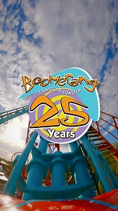 16K views · 126 reactions | 25 years of twists, turns, and unforgettable moments on Boomerang: Coast to Coaster! Boomerang turns 25 at #SixFlagsFiestaTexas! | Six Flags Fiesta Texas | Facebook