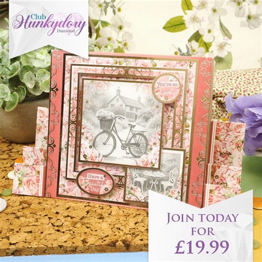 Our Diamond Membership has been refreshed and we have the most gorgeous kit for you! 🤩 For just £19.99 enjoy a whole load of wonderful benefits, as well as the a full card making kit, An Artists Garden In Full Bloom - worth £24.99! 💎 👉 https://shorturl.at/xGu8o | Hunkydory Crafts