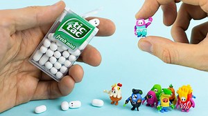 Making Fall Guys with Tic Tacs & polymer clay