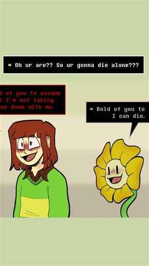 Chara and Flowey are Aro - Undertale Comic Dub #undertalememe #deltarunememes
