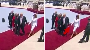 MELANIA TRUMP PUTS PREZ IN NO HANDHOLDING ZONE
