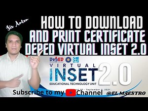 HOW TO GET DOWNLOAD AND PRINT CERTIFICATE IN DEPED VIRTUAL INSET 2.0