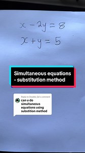 Simultaneous Equations Substitution Method Explained | GCSE Math Tutorial