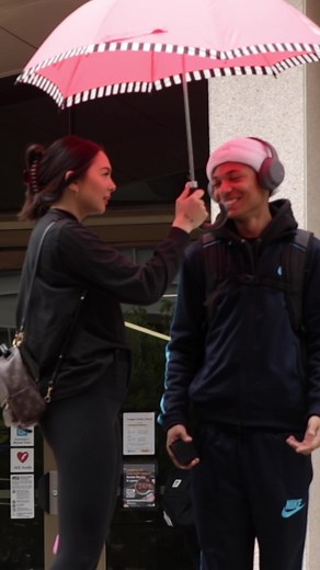 Holding Umbrella For Strangers Prank 😂 #fyp #prank