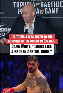 Ilia Topuria was transported to a local hospital in D.C. after his loss to Justin Gaethje in the UFC White House main event. (via @UFC) #ufc #mma #mixedmartialarts #iliatopuria #justingaethje