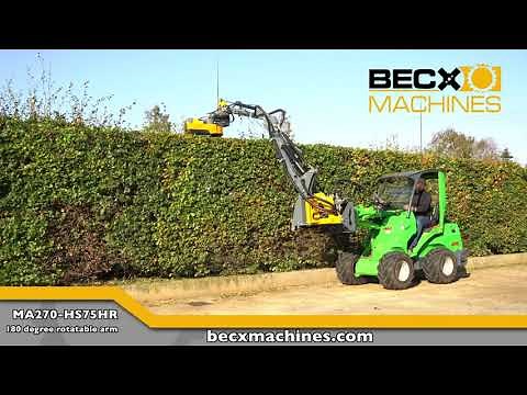 Becx Machines MA270 power arm with HS75HR hedge trimmer on Avant 635